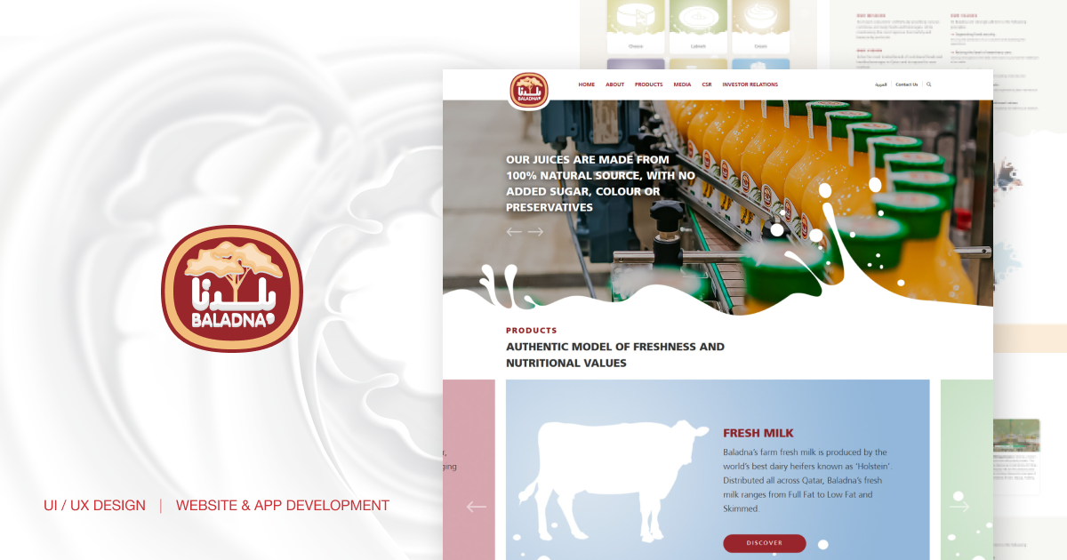 Dairy Brand Website UX/UI